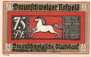 Német Birodalom/Weimari Köztársaság/ Braunschweig 1921. "Alt-Braunschweig" 10Pf + 25Pf + 5...