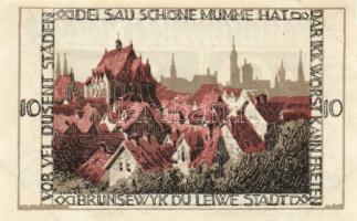 Német Birodalom/Weimari Köztársaság/ Braunschweig 1921. "Alt-Braunschweig" 10Pf + 25Pf + 50Pf + 75Pf 4klf db, teljes sor T:I