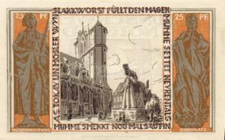 Német Birodalom/Weimari Köztársaság/ Braunschweig 1921. "Alt-Braunschweig" 10Pf + 25Pf + 5...