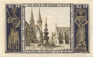 Német Birodalom/Weimari Köztársaság/ Braunschweig 1921. "Alt-Braunschweig" 10Pf + 25Pf + 5...