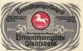 Német Birodalom/Weimari Köztársaság/ Braunschweig 1921. "Alt-Braunschweig" 10Pf + 25Pf + 5...