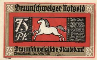 Német Birodalom/Weimari Köztársaság/ Braunschweig 1921. "Alt-Braunschweig" 10Pf + 25Pf + 5...