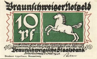 Német Birodalom/Weimari Köztársaság/ Braunschweig 1921. "Alt-Braunschweig" 10Pf + 25Pf + 5...