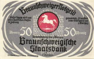 Német Birodalom/Weimari Köztársaság/ Braunschweig 1921. "Alt-Braunschweig" 10Pf + 25Pf + 5...