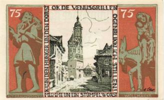 Német Birodalom/Weimari Köztársaság/ Braunschweig 1921. "Alt-Braunschweig" 10Pf + 25Pf + 5...