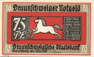 Német Birodalom/Weimari Köztársaság/ Braunschweig 1921. "Alt-Braunschweig" 10Pf + 25Pf + 5...