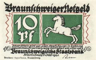 Német Birodalom/Weimari Köztársaság/ Braunschweig 1921. "Blankenburg" 10Pf + 25Pf + 50Pf +...
