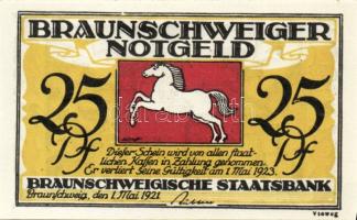 Német Birodalom/Weimari Köztársaság/ Braunschweig 1921. "Blankenburg" 10Pf + 25Pf + 50Pf +...