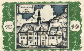 Német Birodalom/Weimari Köztársaság/ Braunschweig 1921. "Blankenburg" 10Pf + 25Pf + 50Pf + 75Pf 4klf db, teljes sor T:I