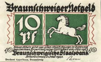 Német Birodalom/Weimari Köztársaság/ Braunschweig 1921. "Blankenburg" 10Pf + 25Pf + 50Pf +...
