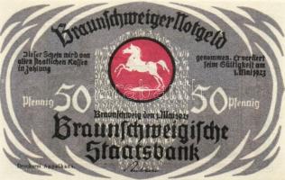 Német Birodalom/Weimari Köztársaság/ Braunschweig 1921. "Blankenburg" 10Pf + 25Pf + 50Pf +...