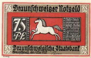 Német Birodalom/Weimari Köztársaság/ Braunschweig 1921. "Blankenburg" 10Pf + 25Pf + 50Pf +...