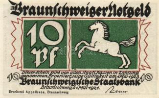 Német Birodalom/Weimari Köztársaság/ Braunschweig 1921. "Bad Harzburg" 10Pf + 25Pf + 50Pf + 75Pf 4klf db, teljes sor T:I