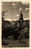 1956 Körmöcbánya, Kremnitz, Kremnica; Kostol sv. Katariny zo XVI storocia / Szent Katalin vártemplom / castle church (gyűrődés / crease)