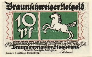Német Birodalom/Weimari Köztársaság/ Braunschweig 1921. "Bad Harzburg" 10Pf + 25Pf + 50Pf + 75Pf 4klf db, teljes sor T:I