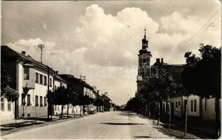 Somorja, Samorín; utca, templom / street view, church (EK)
