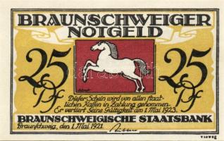 Német Birodalom/Weimari Köztársaság/ Braunschweig 1921. "Bad Harzburg" 10Pf + 25Pf + 50Pf ...