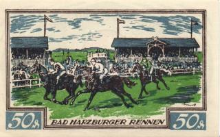 Német Birodalom/Weimari Köztársaság/ Braunschweig 1921. "Bad Harzburg" 10Pf + 25Pf + 50Pf ...