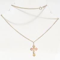 Ezüst(Ag) pancer nyaklánc, kereszt medállal, jelzett, h: 51 cm, medál: 3x1,7 cm, nettó: 7,70 g