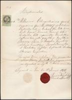1870 Irsa, keresztelési anyakönyvi kivonat viaszpecséttel