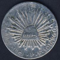 Mexikó 1861. 8R Ag feltehetőleg korabeli Ag hamisítvány