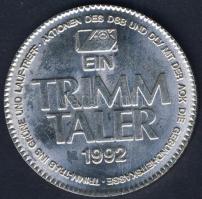 NSZK 1 Trimm Taler "AOK-Szász tallér utánzata" ffm T:1