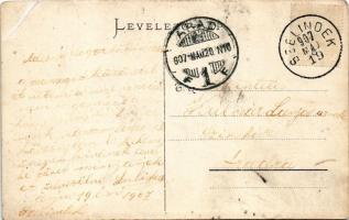 1907 Szelindek, Stolzenburg, Slimnic; Burg und Pfarrhaus / vár és evangélikus paplak. Thomas Zimmerm...