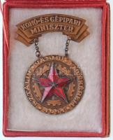 1951. Kohó- és Gépipari Miniszter - Sztálin Vasmű Emlékérem 1951 bronz fokozata bronzozott Fe kitüntetés, eredeti tokban T:1