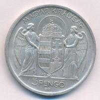 1939. 5P Ag "Horthy balra" T:1-,2 több kis ph. 
Adamo P8.2