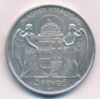 1939. 5P Ag "Horthy balra" T:1-,2 több kis ph. 
Adamo P8.2