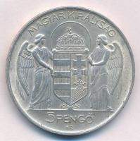 1939. 5P Ag "Horthy balra" T:1-,2 kis ph. 
Adamo P8.2