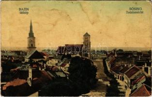 Bazin, Bösing, Bözing, Pezinok; Totalansicht / látkép, utca, templomok / general view, street, churches (fl)