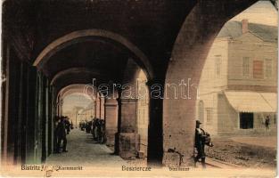 1912 Beszterce, Bistritz, Bistrita; Kornmarkt / Búzasor. Verlag Buchhandlung Schell / street view (EB)