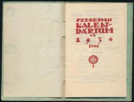 1930 Szegedi kis kalendárium. Kiadói papírkötésben