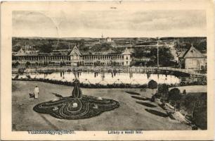 1913 Vízakna, Salzburg, Ocna Sibiului; látkép a vasút felé. Takács Jenő kiadása / general view (EB)