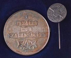 1991. "1956-os Emlékérem" ezüstözött Br kitüntetés miniatűrrel, díszdobozban. "D.L. V...