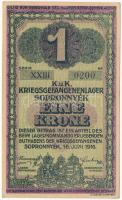 Sopronnyék / hadifogolytábor 1916. június 16. 1K római sorozat- és arab sorszámmal T:I-