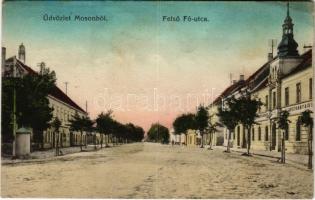 1912 Moson, Felső Fő utca, Ostermayer Károly Kisdedóvó Alapítványa. Szobola Fani kiadása (EK)