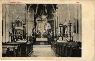 1908 Litke, Templom, belső. Fogyasztási Szövetkezet kiadása (fl)