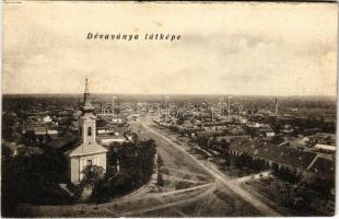 1926 Dévaványa, látkép, templom (EK)