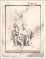Jelzés nélkül: Bachus. Rézkarc, papír, 20×15 cm