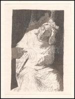 Jelzés nélkül: Öregúr. Rézkarc, akvatinta, papír, 17x12 cm