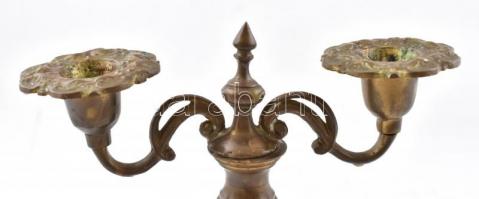 Régi, réz gyertyatartó 25 cm