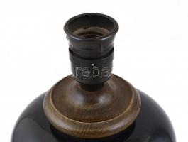 Herendi porcelán asztali lámpa. Kézzel festett, jelzett, hibátlan. Búra nélkül. 34 cm