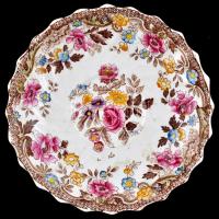 Kopott jelzéssel: antik cseh porcelán mokkás csésze, aljjal. Kézzel festett. Kopásokkal