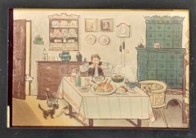 Kb 520 db diakép. Oktató, irodalmi, diák, eredeti dobozában 7 etűd József Attila verseire, Móra, Mik...