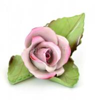 Herendi rózsa. Kézzel festett, jelzett, hibátlan 8x4 cm
