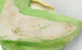 Herendi Tertia rózsa. Kézzel festett, jelzett, hibátlan 8x5 cm