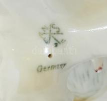 Ens porcelán madár figura. Kézzel festett, jelzett, kis koőssal 15 cm