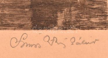 Olvashatatlan jelzéssel, magyar grafikus feltehetően 1920-as v. 30-as évekbeli alkotása: Róma, Caste...